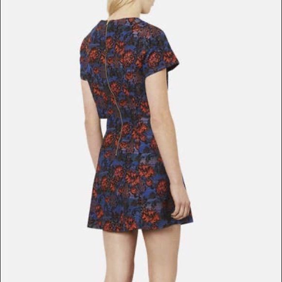 Topshop Crocus Print Tiered Skater Dress - Picture 9 of 9